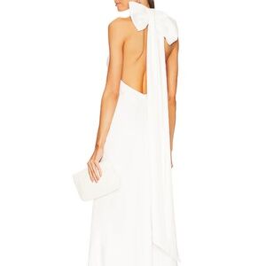 Misha x REVOLVE Evianna Satin Gown in Ivory